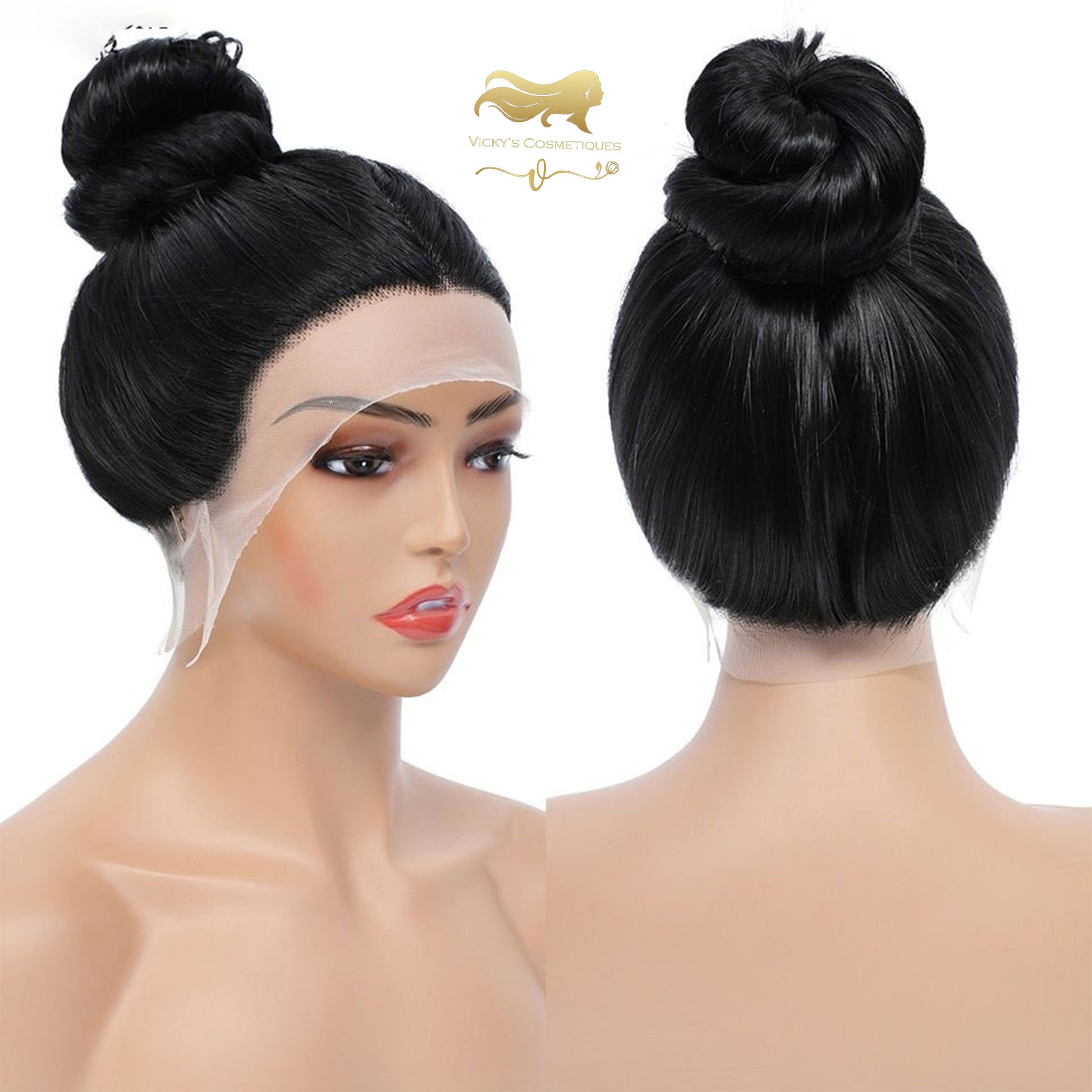 360 Wig Lace Black Straight